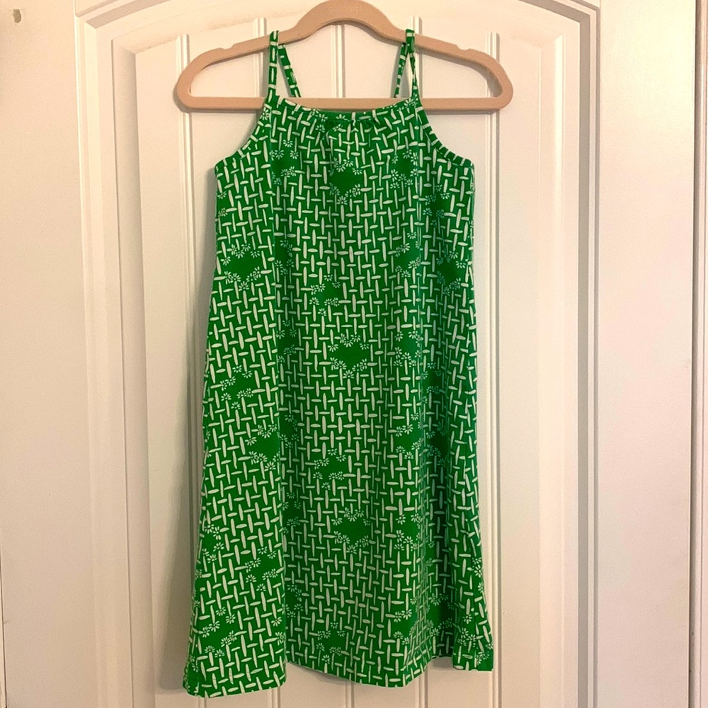 Hanna Andersson, size 120, green print dress